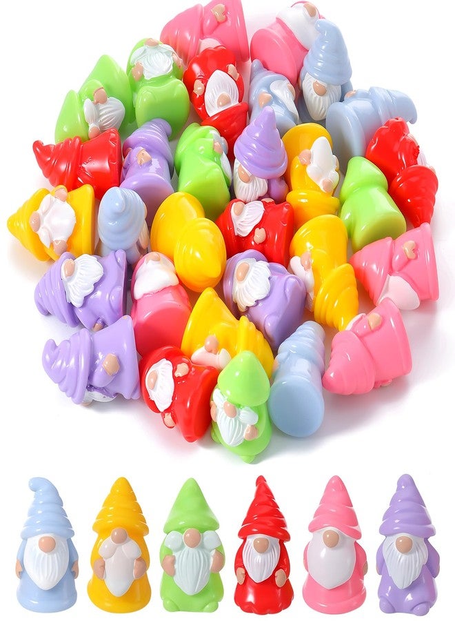 GGSTDDUP 30 Pcs Mini Resin Gnomes 6 Colors Tiny Gnomes Miniature Figurines Mini Gnome Decor Miniature Gnome Figurines for Garden Outdoor Landscape Dollhouse Patio Yard Lawn Potted Plant Decor - Image 1
